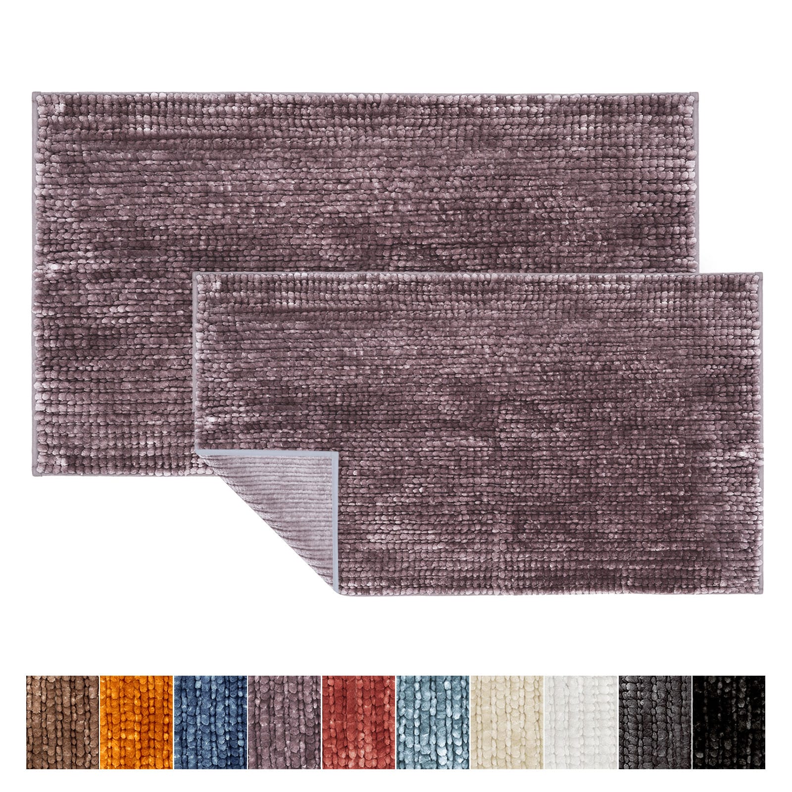 Karat Badematte | Coral | Chenille-Struktur | Lila 