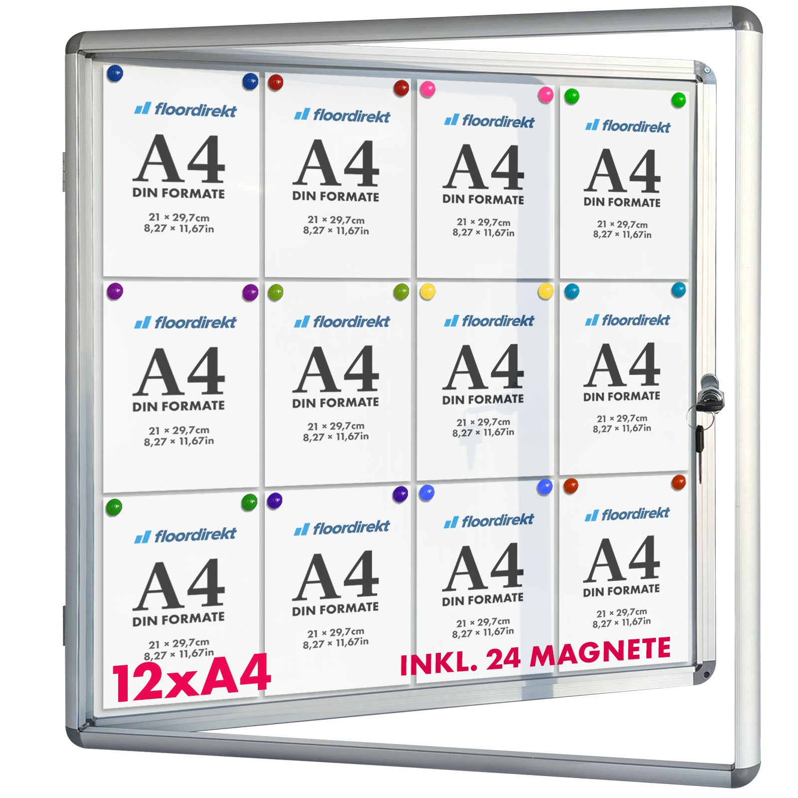 Master of Boards Schaukasten Innen | Premium | 94 x 98 cm | 12 x A4 