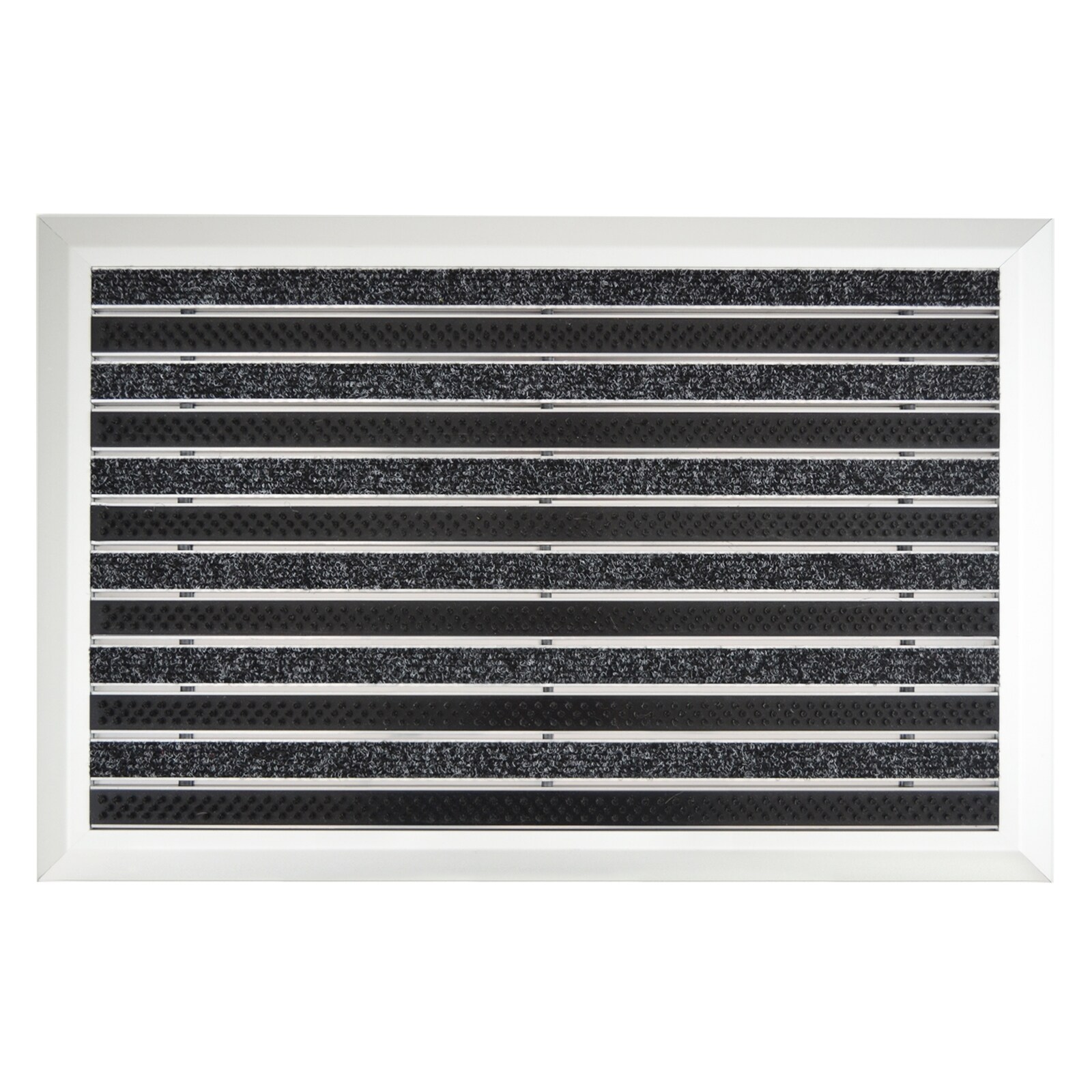 casa pura Optimum Mat | Alumatte mit B&uuml;rsten und Teppicheinlage 