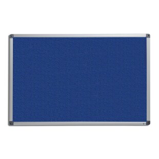 Office Marshal Filz-Pinnwand mit Aluminium-Rahmen | Blau 