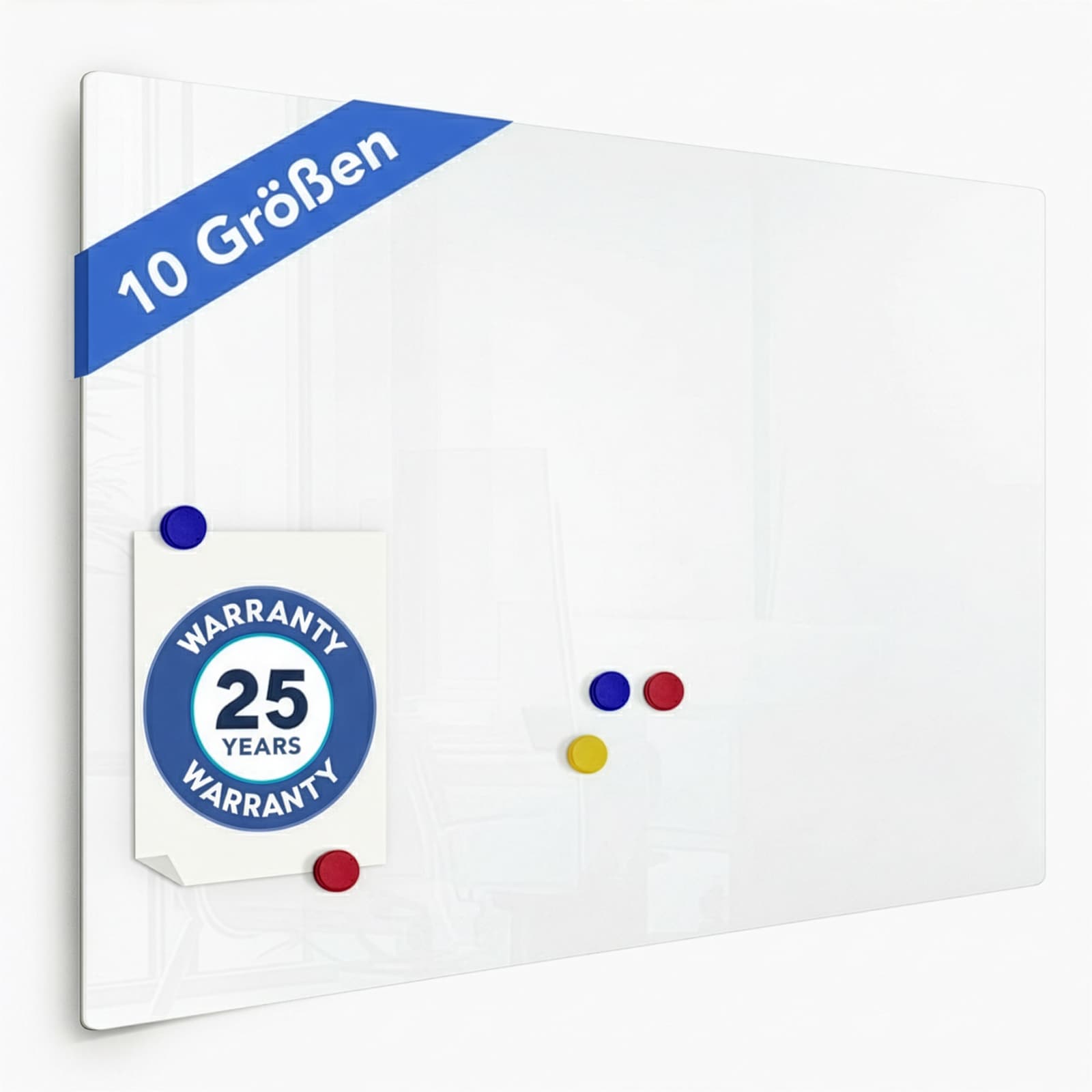 Master Of Boards - Tableau magnétique en verre Verre de sécurité 65 x 100 cm