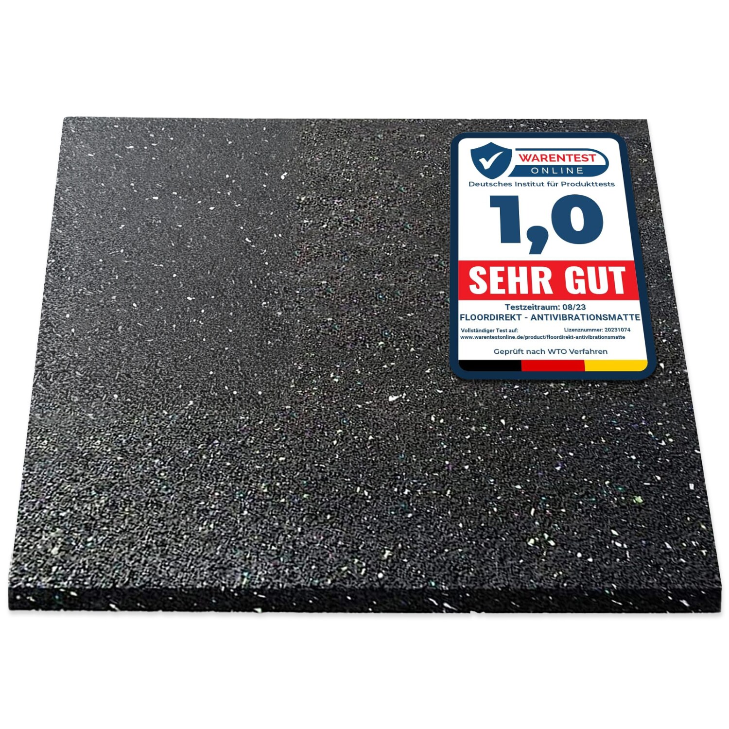 Floordirekt Antivibrationsmatte   19,7 mm Stärke   60 x 60 cm