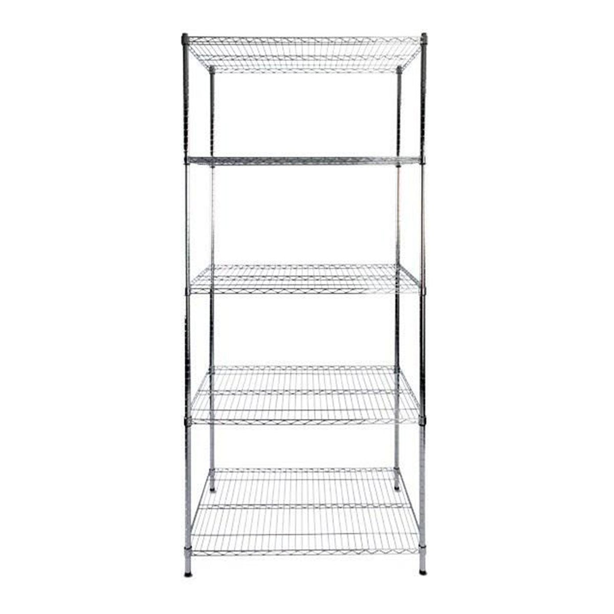 Mammut Schwerlastregal - Metallregal Himalaya | Verchromt | 5 B&ouml;den 