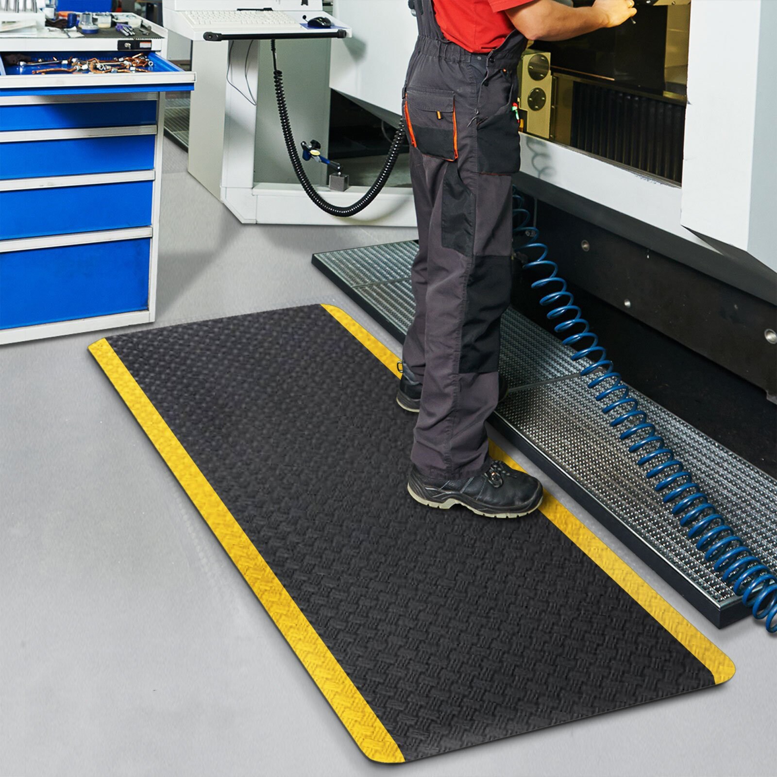 Anti-Ermüdungsmatte   HeavyDuty TireTuff   Schwarz-gelb