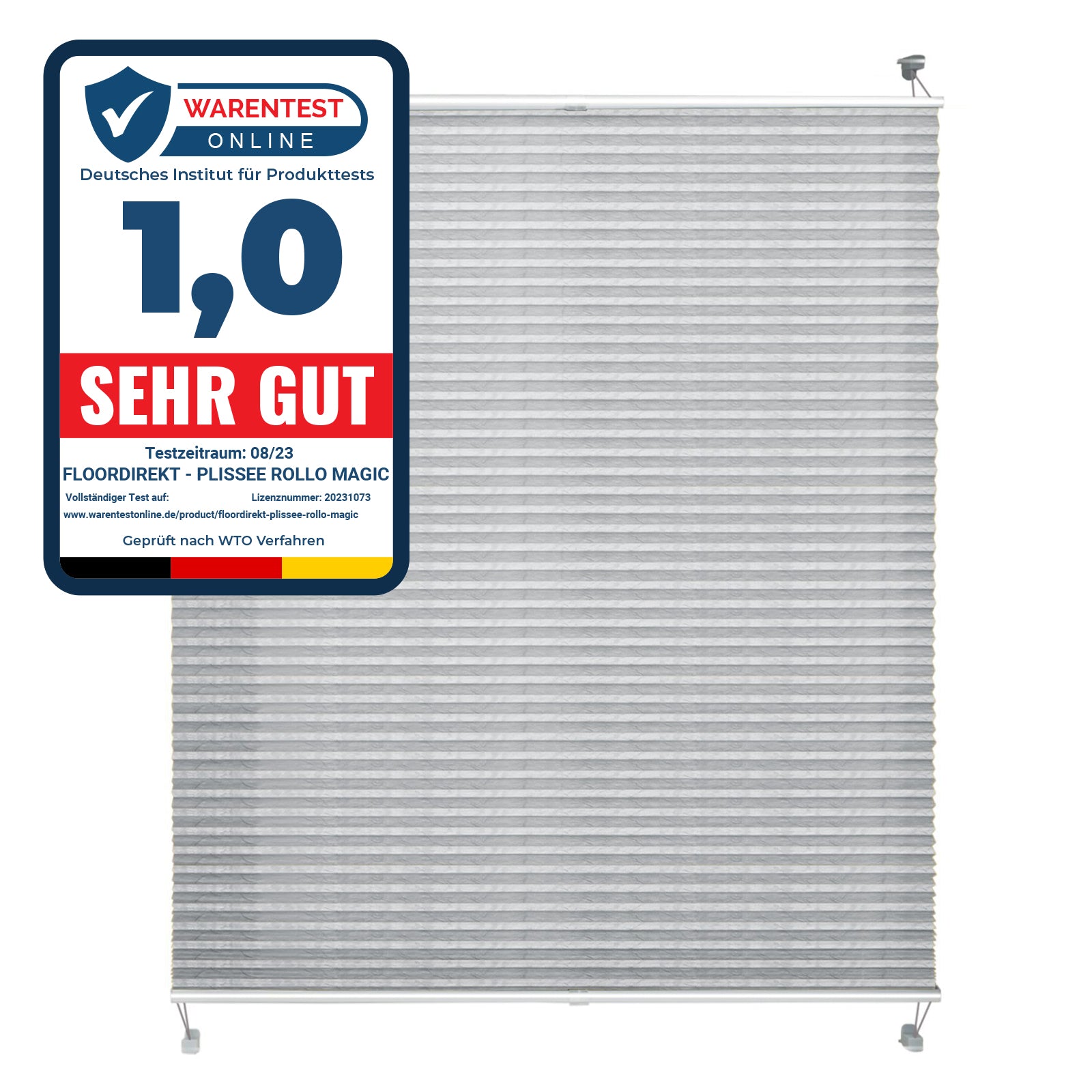 casa pura Plissee | Faltrollo | Magic | Hellgrau 