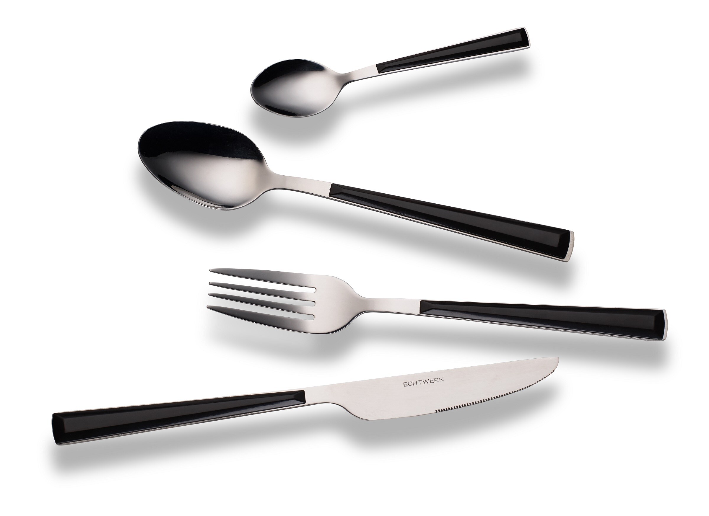 ECHTWERK Besteck Set "Basic" 16tlg black 