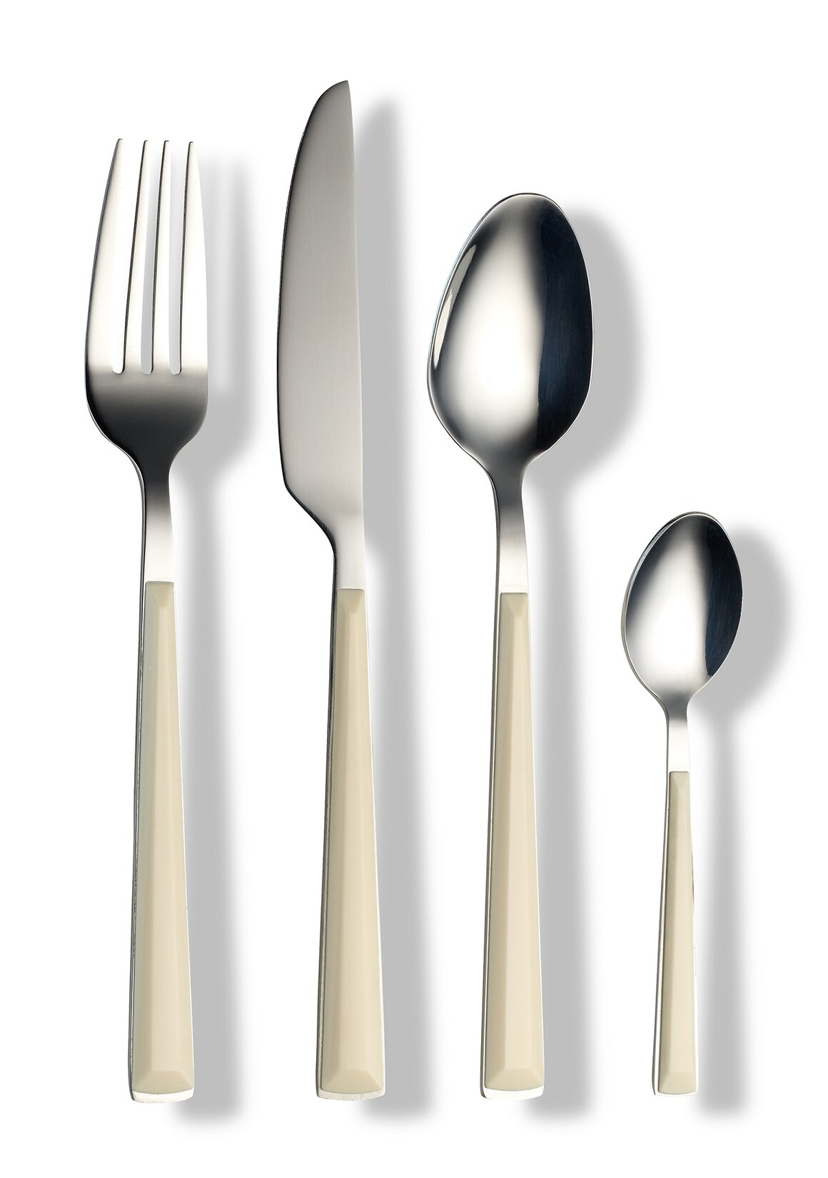 Besteck Set "Basic" 24tlg creme