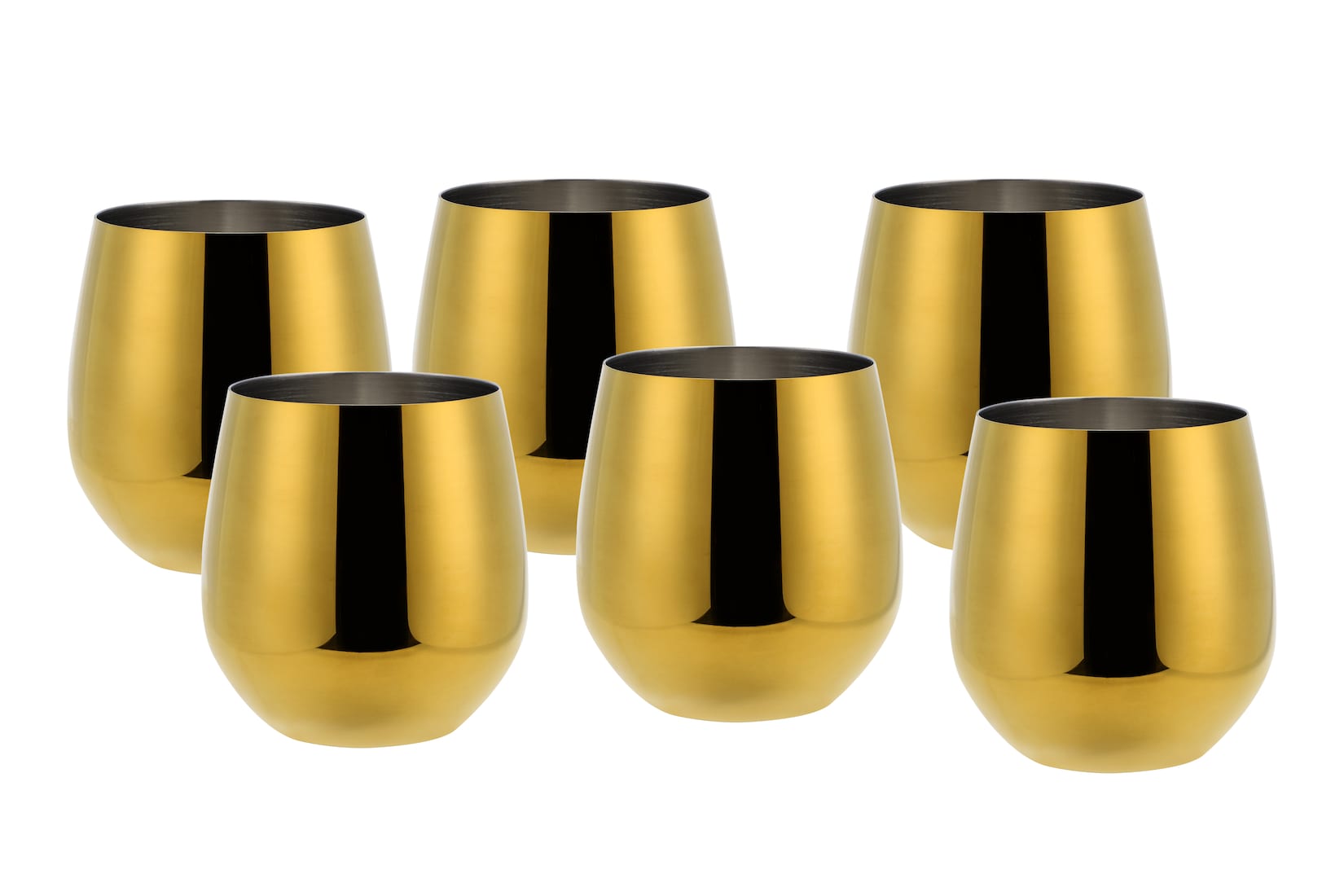 Echtwerk Wein-/Wasserkelch Set 6tlg - gold