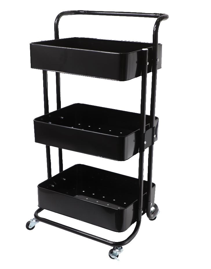 K&uuml;chenwagen mit Tragegriff - schwarz 