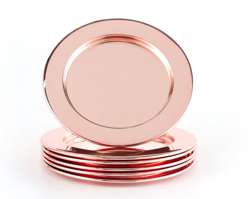 Dekorative Glasuntersetzer 6tlg - kupfer 