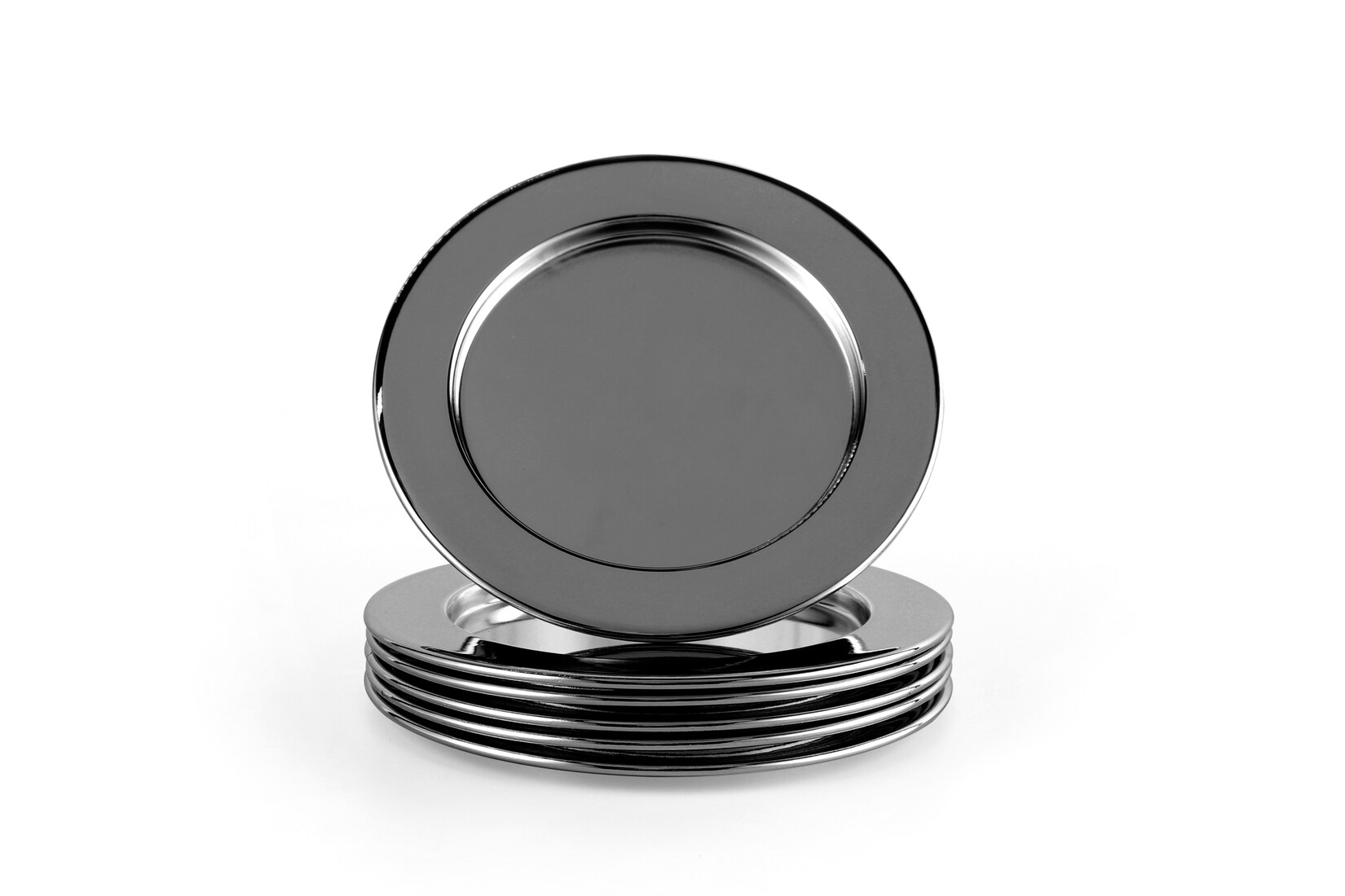Dekorative Glasuntersetzer 6tlg - schwarz