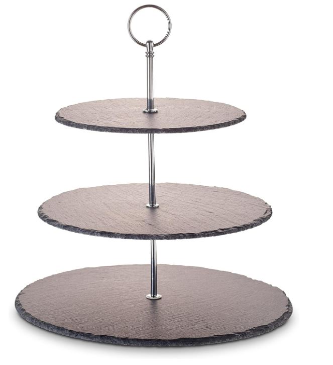 Schiefer Etagere 3-St&ouml;ckig 