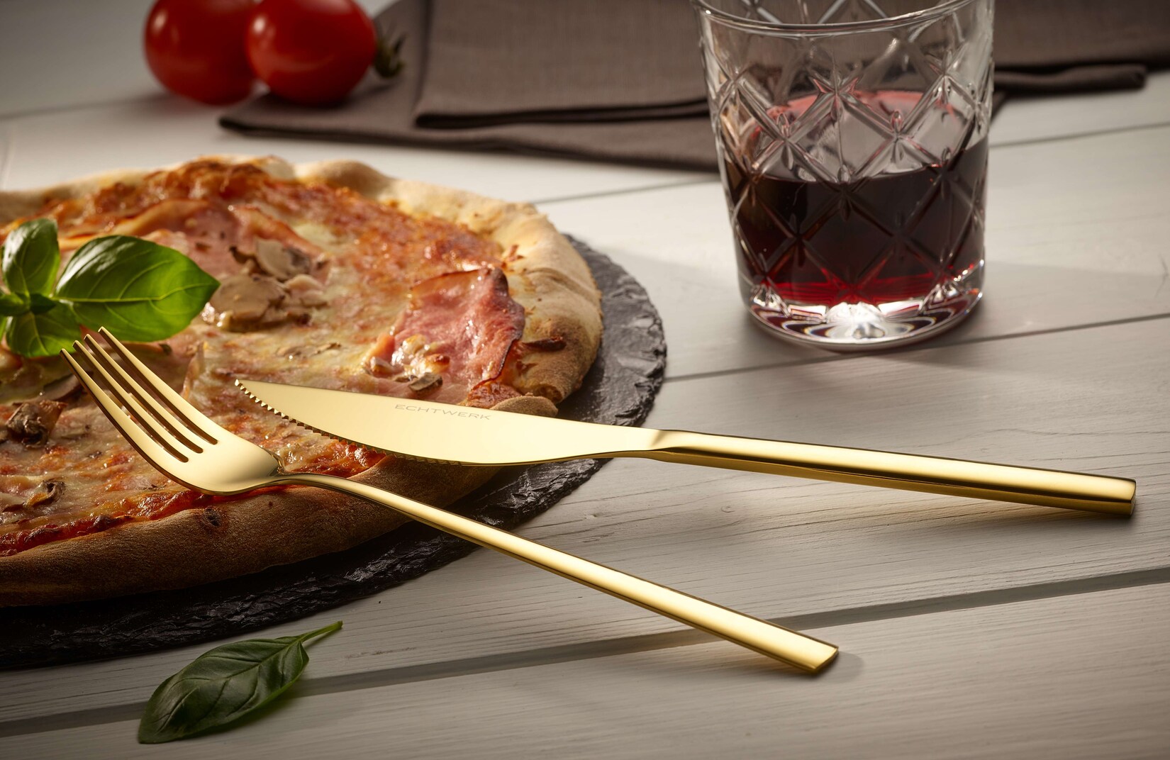 Pizzabesteck Set "Bari" 4tlg - gold