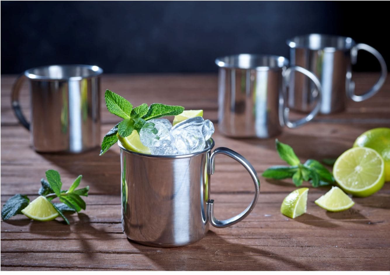 Moscow&nbsp;Mule Becher Set 2tlg, 480 ml, silber 