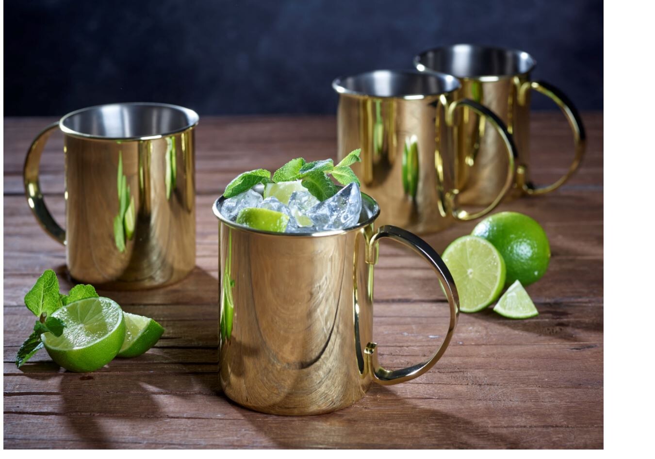 Moscow Mule Becher Set 2tlg, , gold