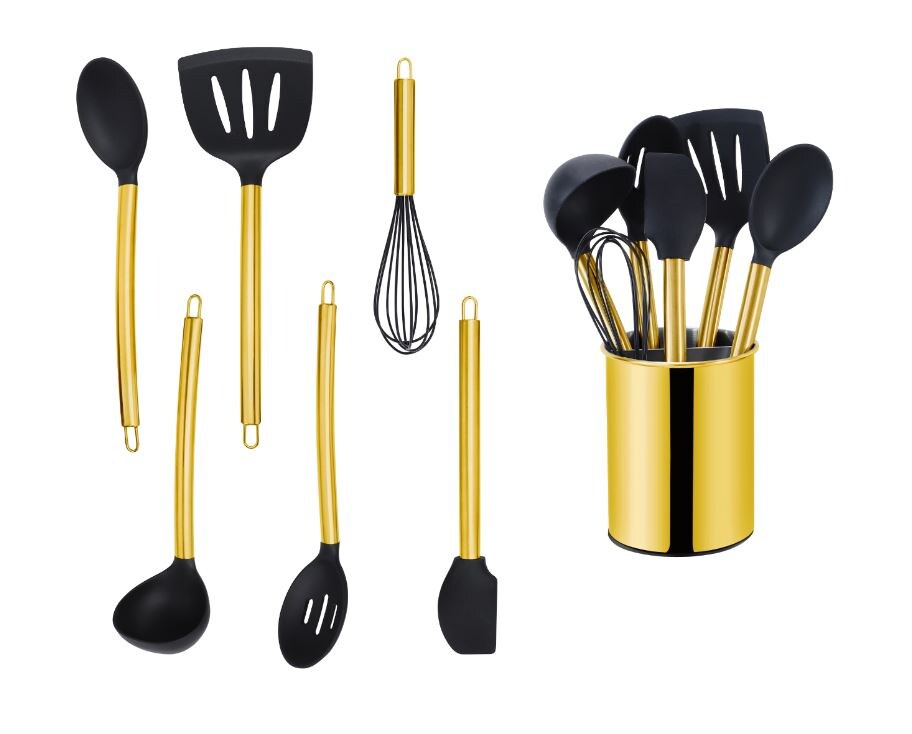 ECHTWERK K&uuml;chenhelfer Set 7-teilig gold 