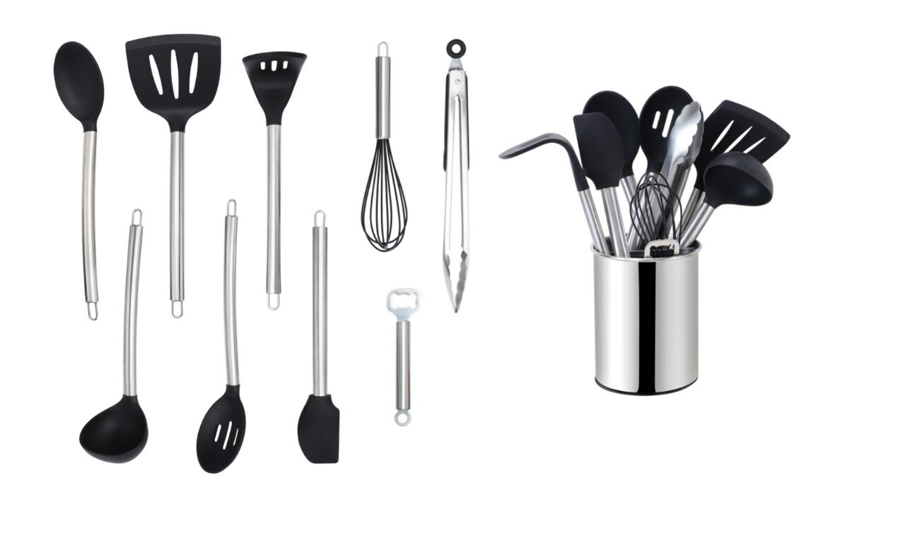 Küchenhelfer Set 10-teilig silber