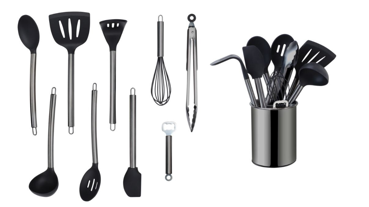 Küchenhelfer Set 10-teilig schwarz