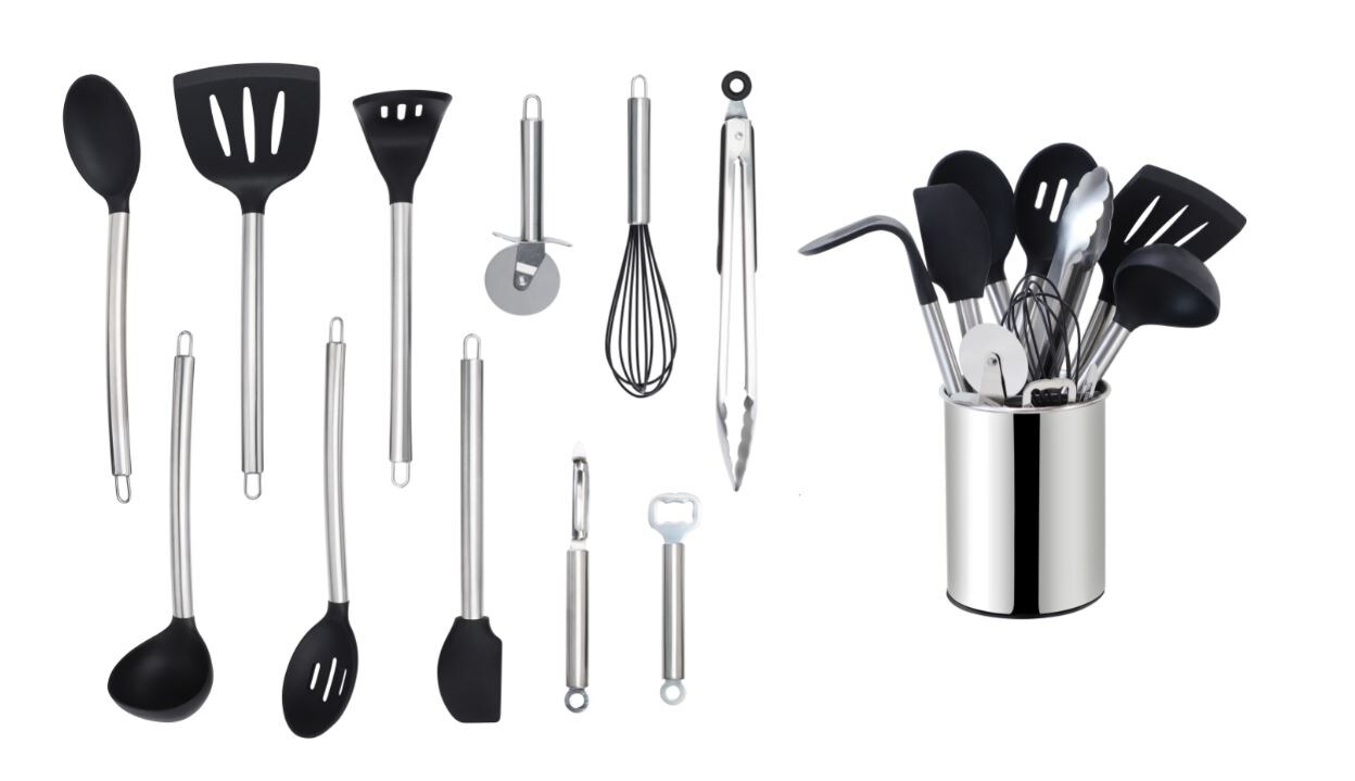 Küchenhelfer Set 12-teilig silber