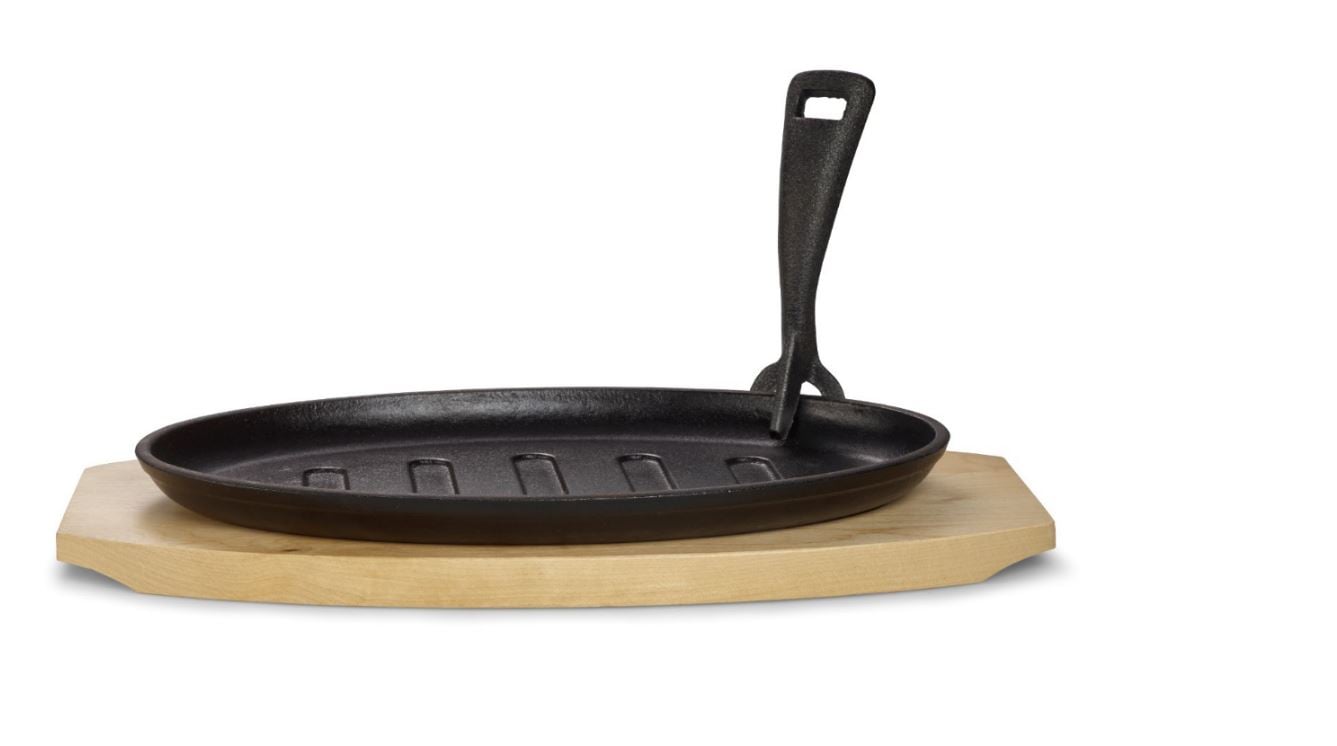 Servierpf&auml;nnchen "Oval" Grillstreifen, 28 x 18 cm 