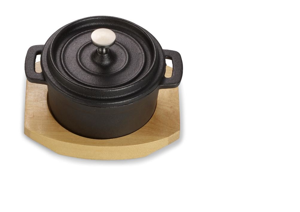 Mini-Kochtopf aus Gusseisen, 10 x 13 x 4,8 cm 