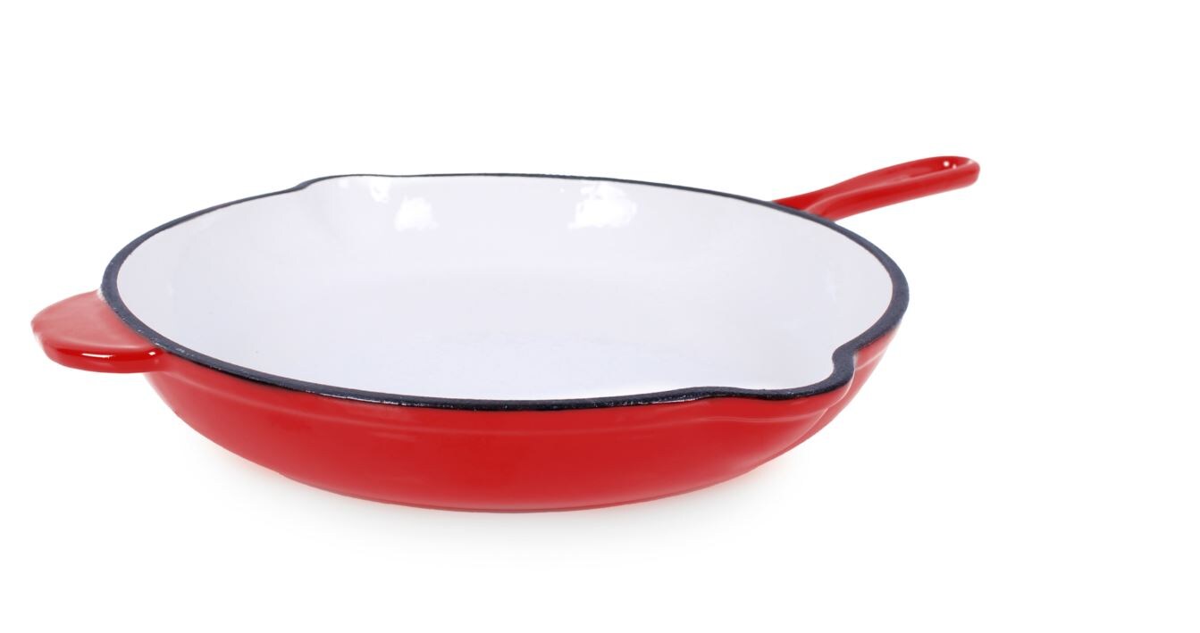 Gusseisen Bratpfanne rot