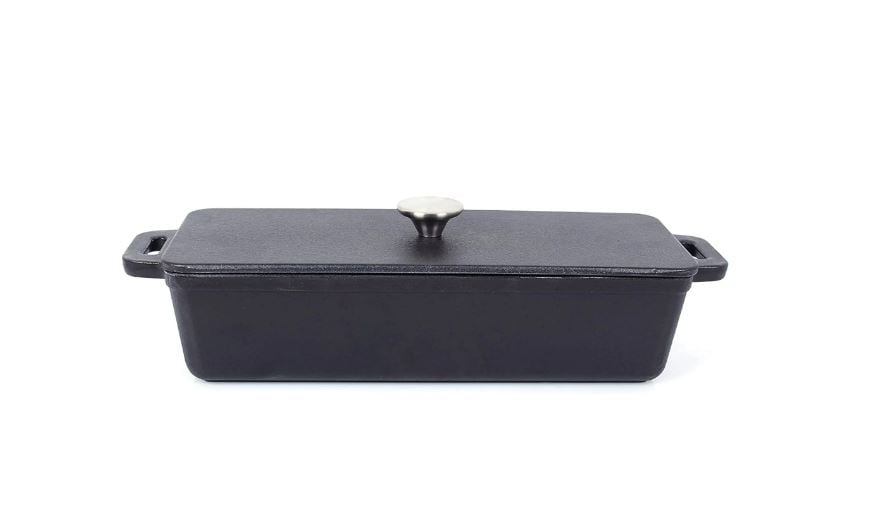 Gusseisen Brotback-/Auflauform mit Deckel 