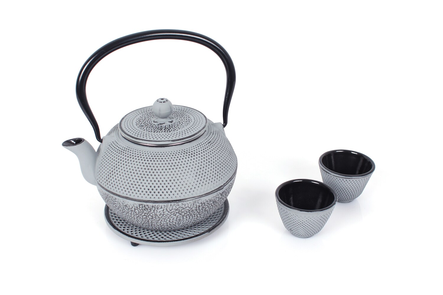 Teeservice aus Gusseisen grau 1,1L