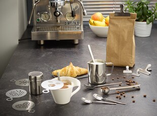 Echtwerk Kaffeezubehör-Set 23tlg, 350 ml, silber 