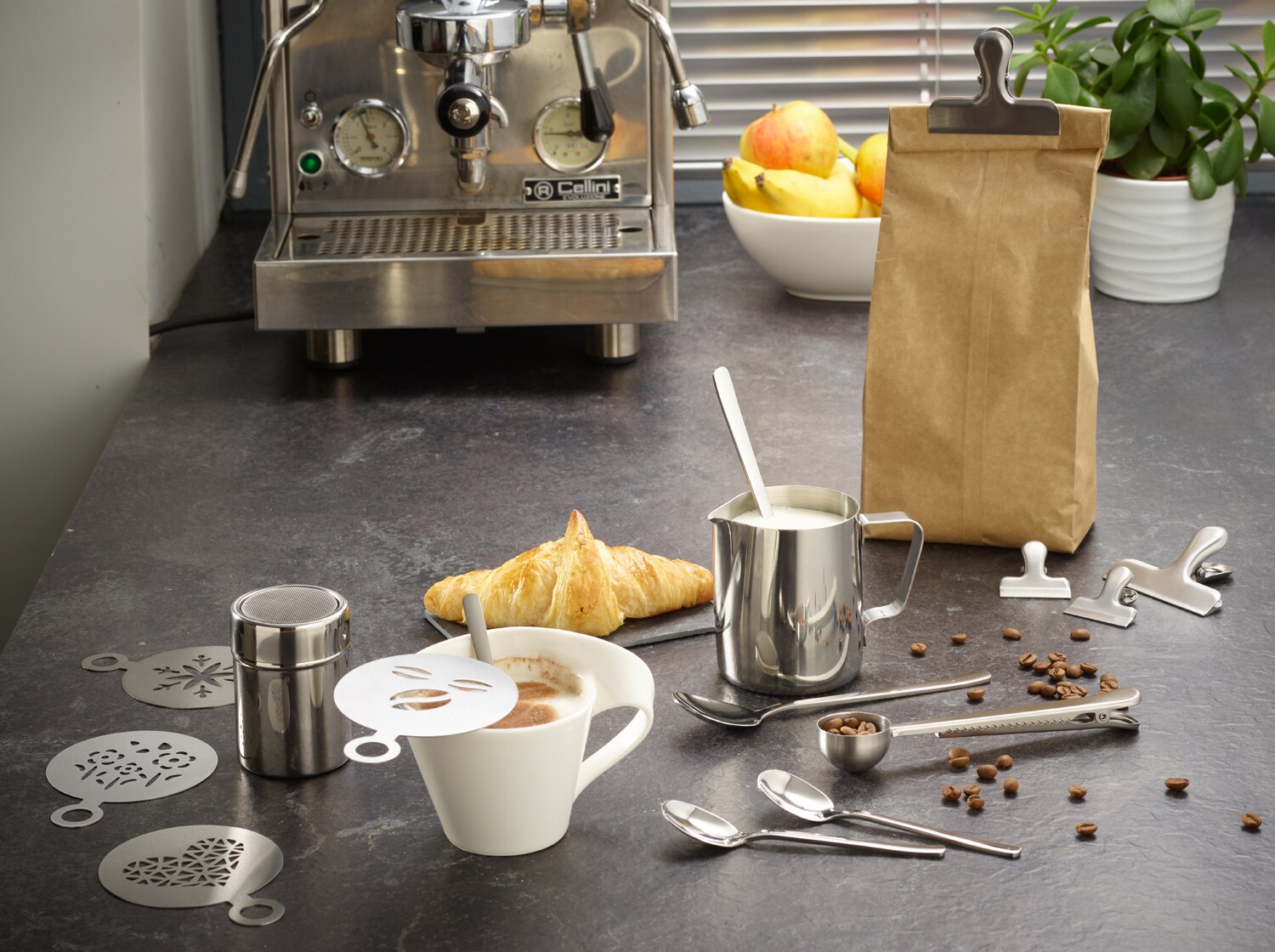 Echtwerk Kaffeezubehör-Set 23tlg, , silber
