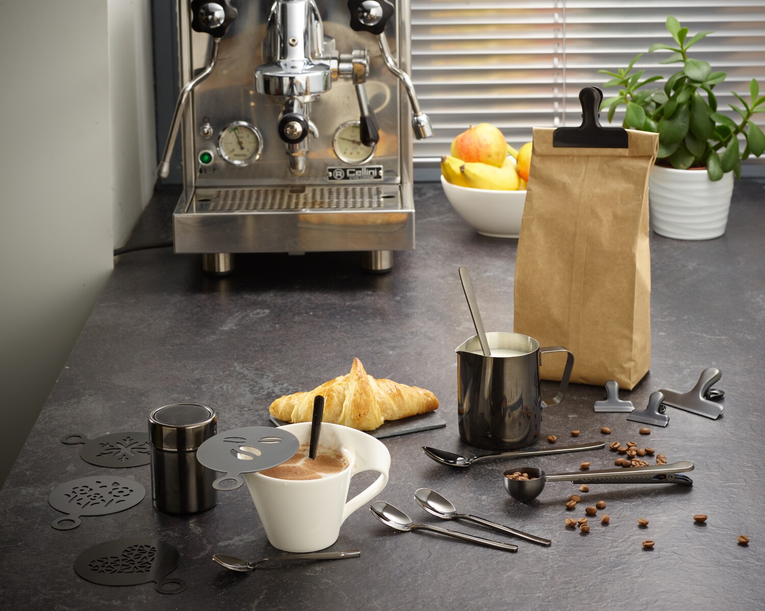 Echtwerk Kaffeezubehör-Set 23tlg, , schwarz