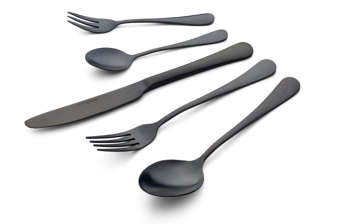 Tafelbesteck „Sorrent“ 30tlg - schwarz