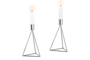 Kerzenhalter "Diamant hoch" 16,5cm - silber 