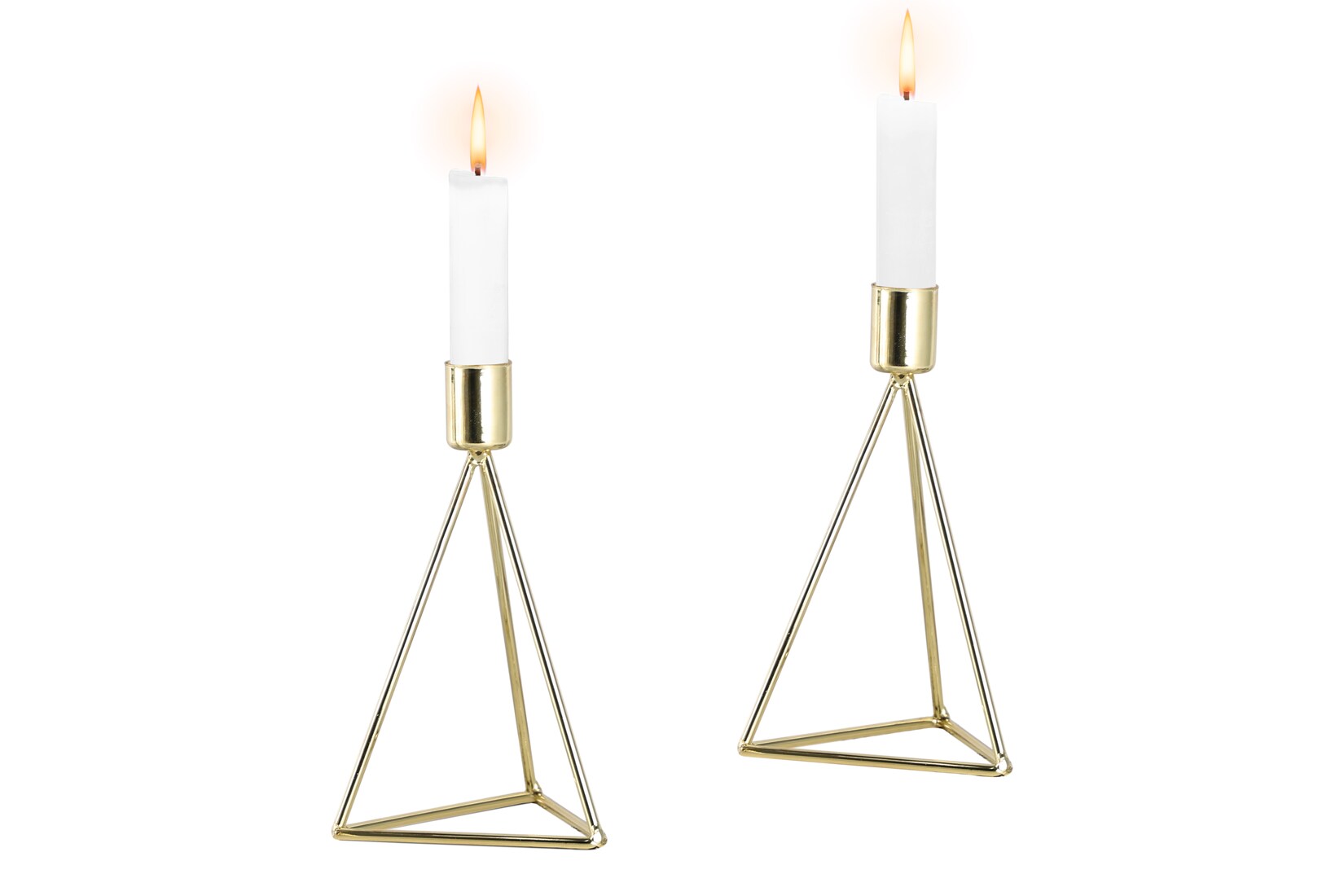 Kerzenhalter "Diamant hoch" 16,5cm - gold