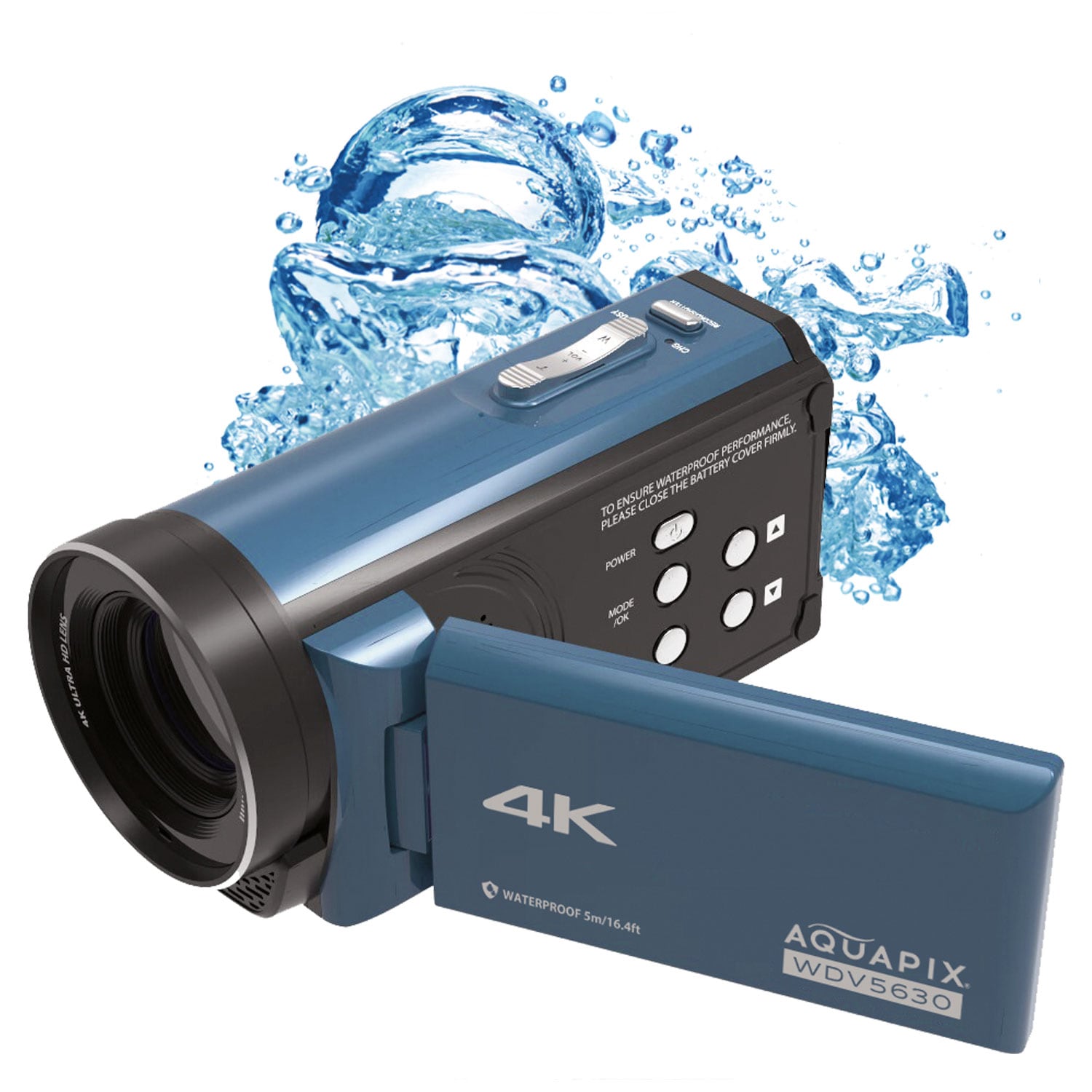 Aquapix WDV5630 Unterwasser DV-Camcorder Grau / Blau 