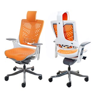 Bürostuhl MERRYFAIR Wau 2b, Schreibtischstuhl Drehstuhl, Hartschale, ergonomisch ~ orange 