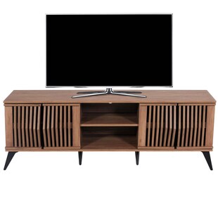 TV-Rack MCW-M45, Fernsehtisch Lowboard Schrank, 3D-Design Staufächer 55x166x41cm, braun 