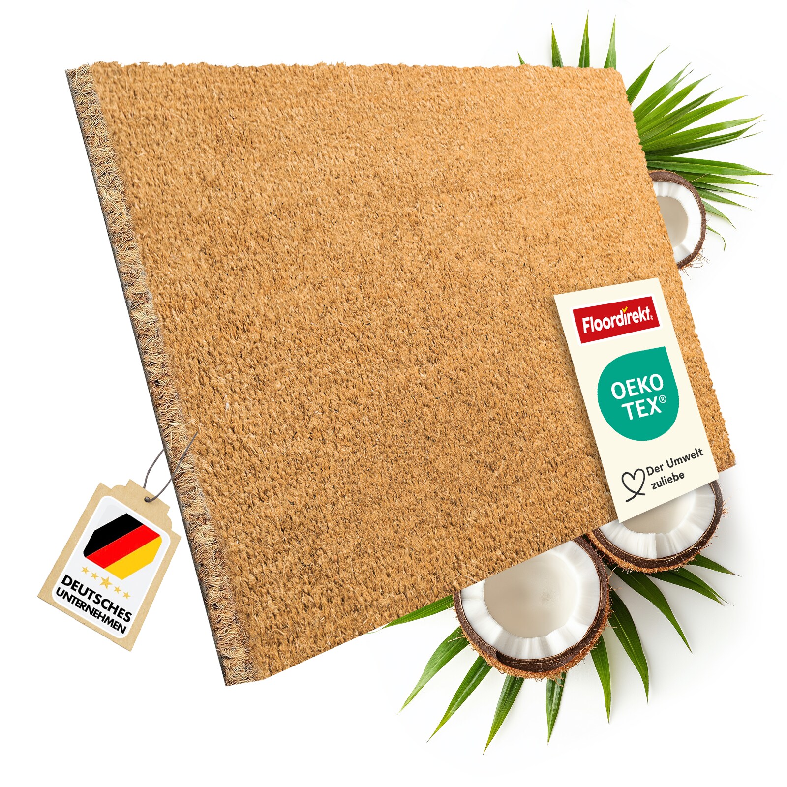 floordirekt Fußmatte Kokos Natur 17 mm