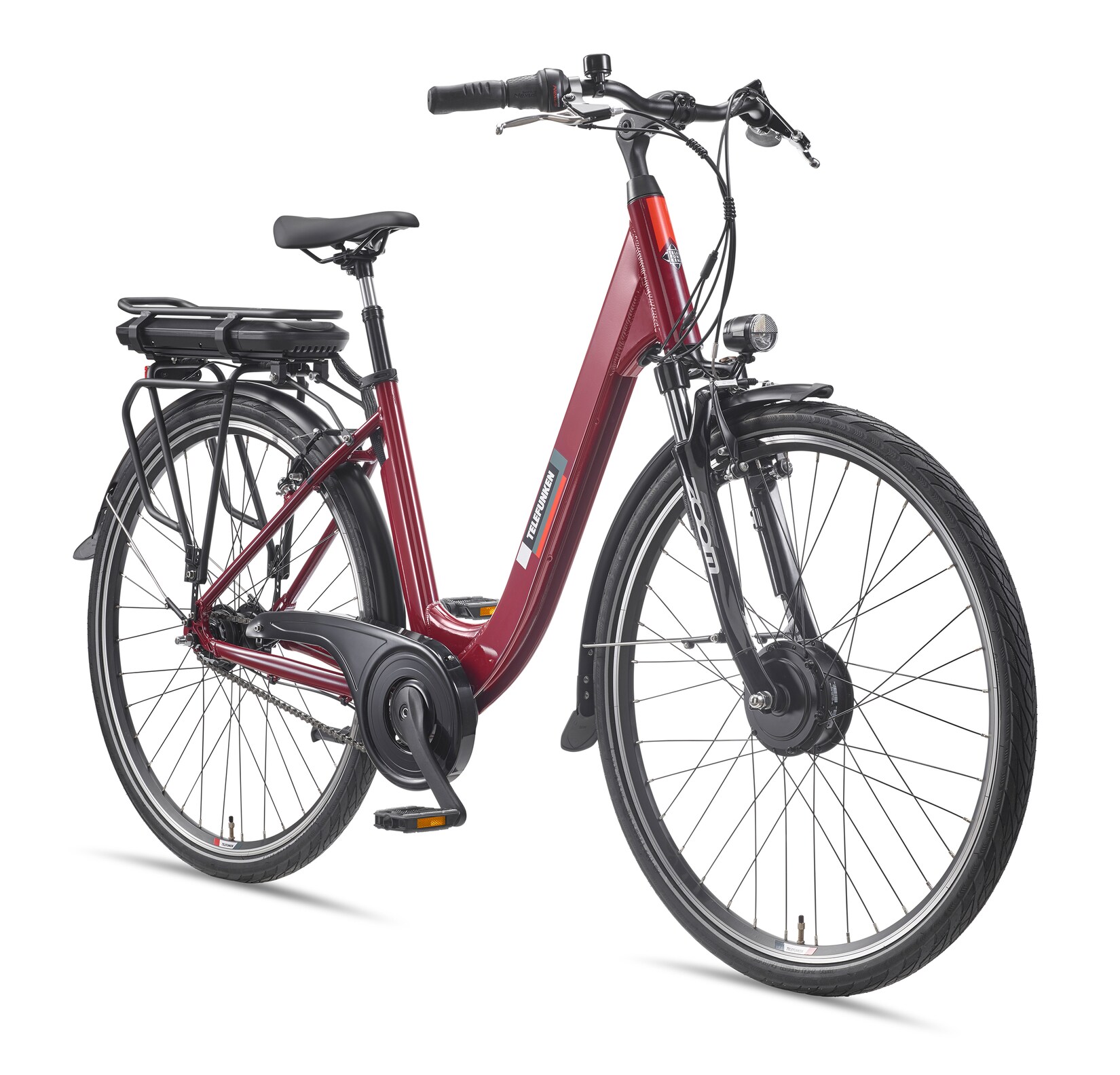TELEFUNKEN RC845 E-City-Bike 28" weinrot