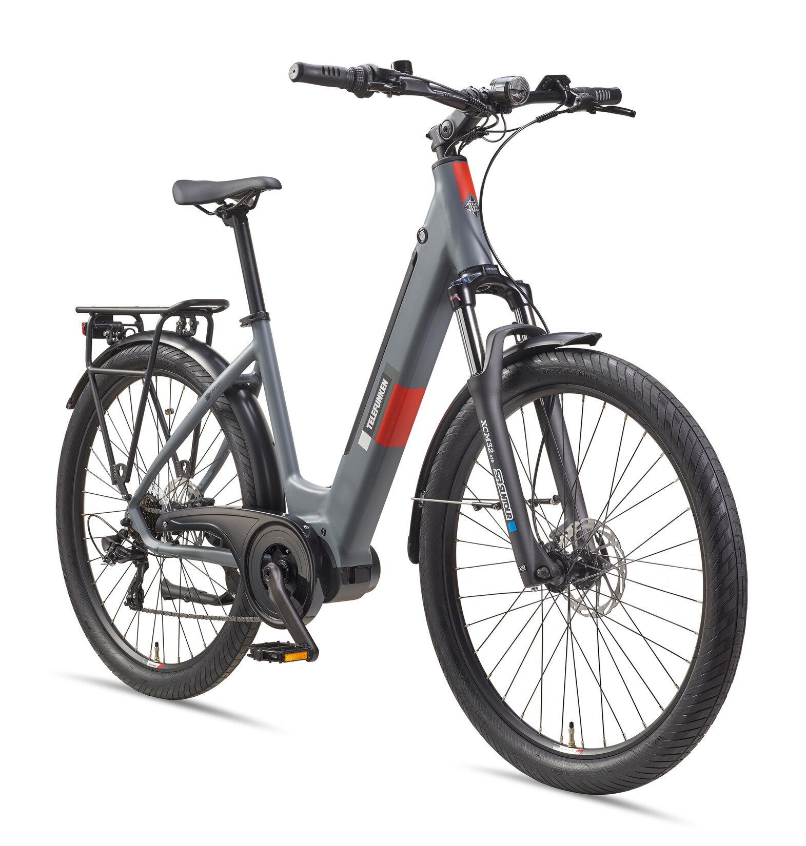 Telefunken City SUV 500 E-Bike für Damen und Herren Elektrofahrrad 27,5 Zoll Mittelmotor 468 Wh Trekking Pedelec