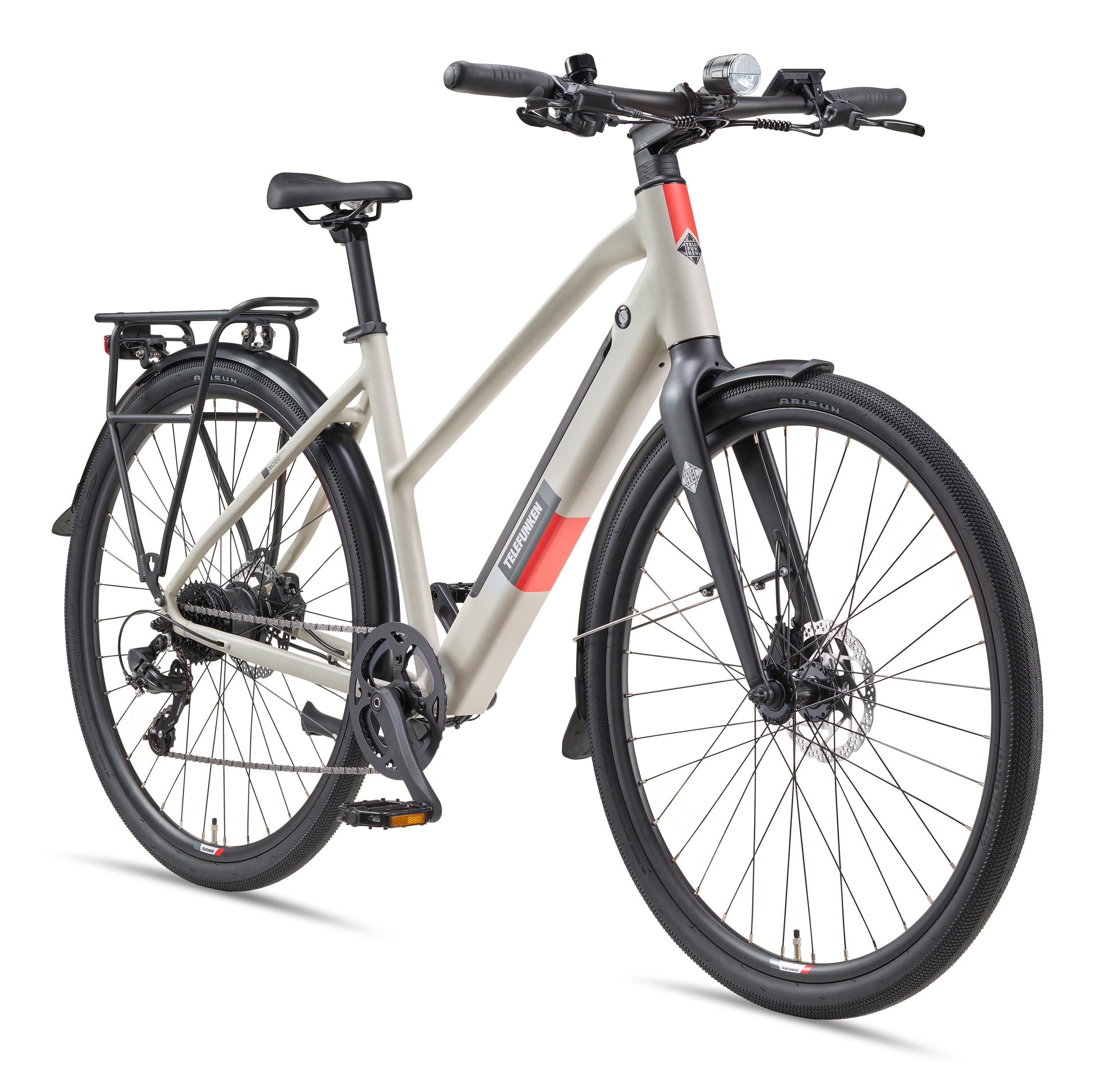 TELEFUNKEN UH210 E-Urban-Bike Damen 28" seidengrau 
