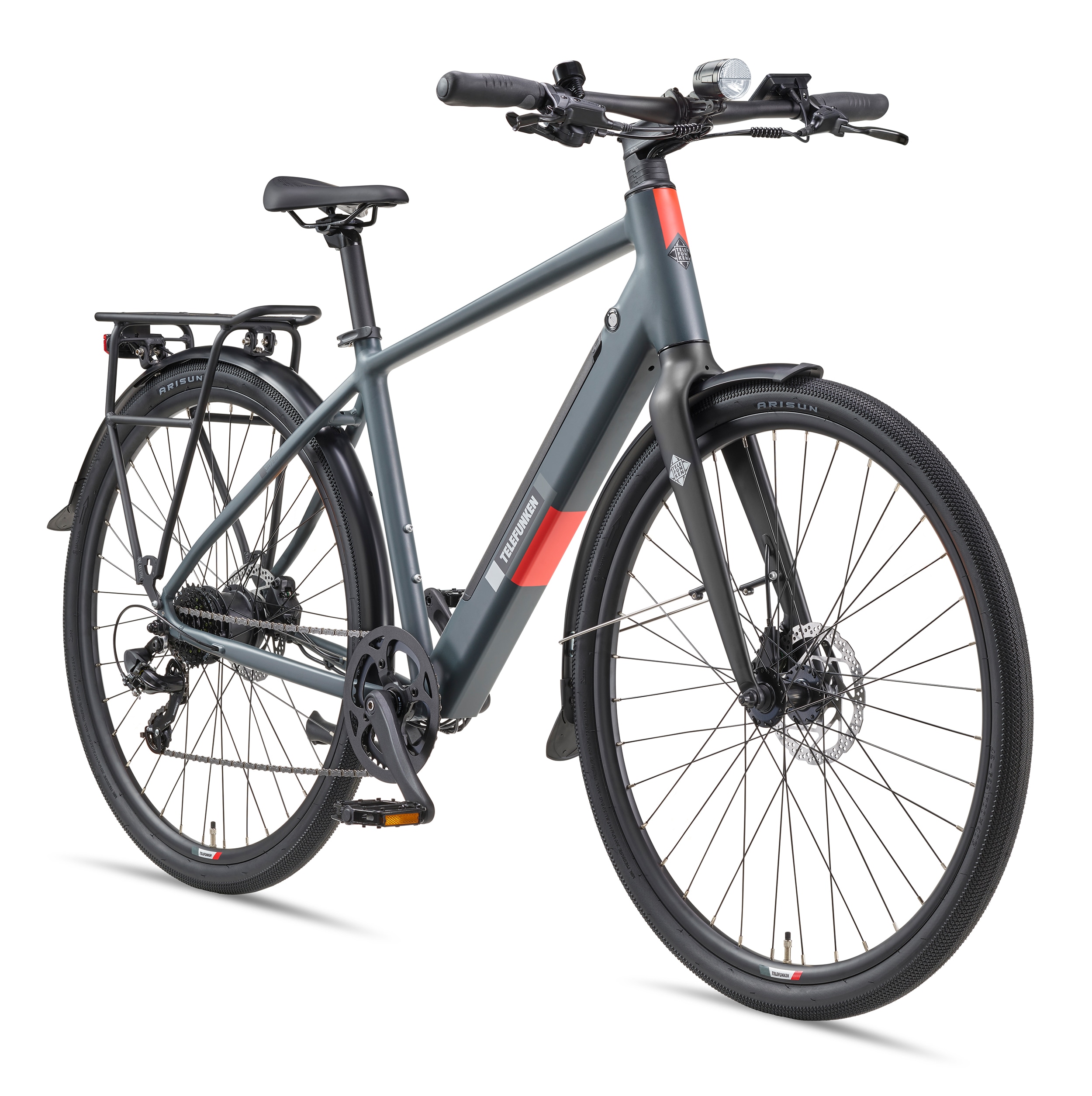 TELEFUNKEN UH210 E-Urban-Bike Herren 28" granitgrau 