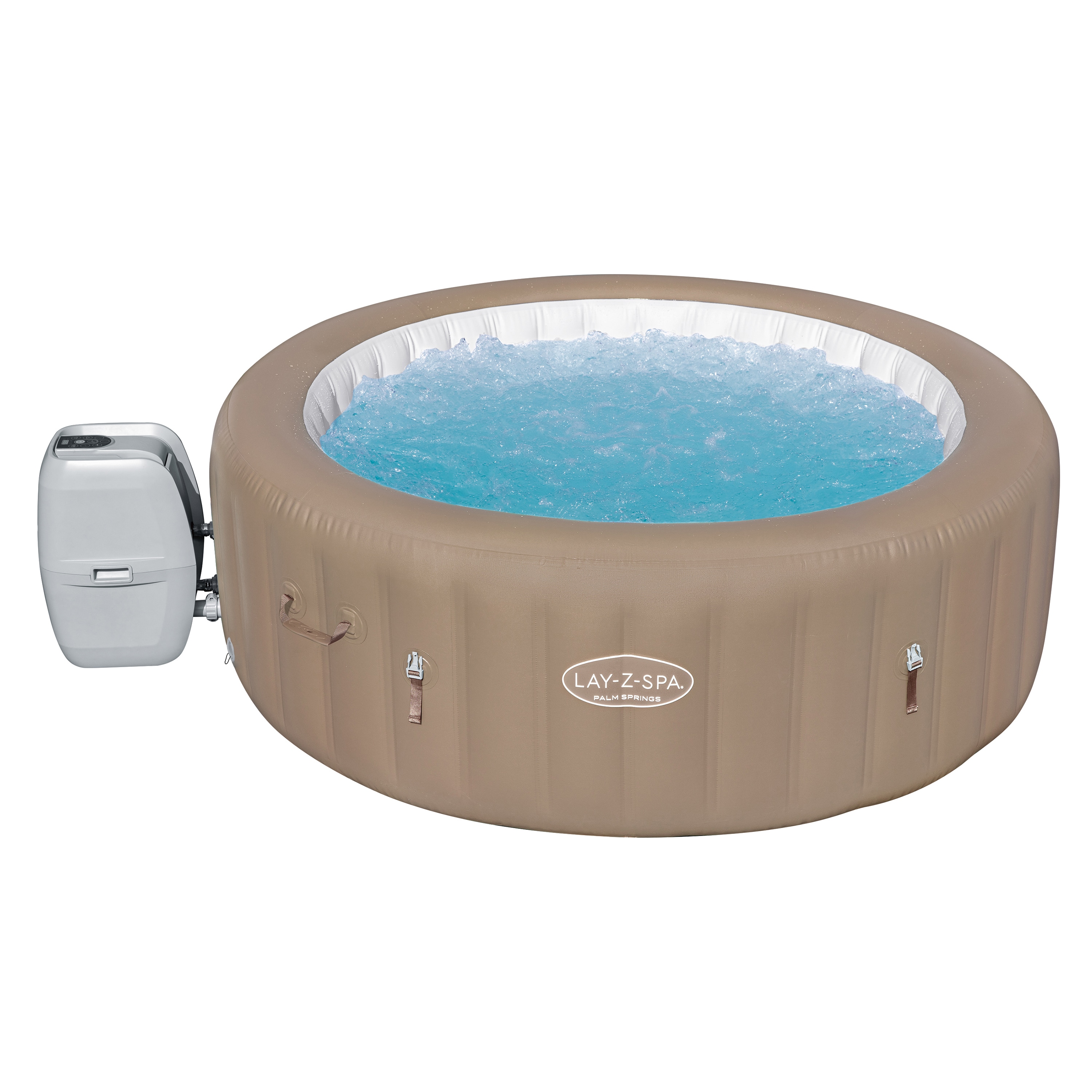 Bestway&reg; LAY-Z-SPA&reg; Whirlpool Palm Springs AirJet&trade; f&uuml;r 6 Personen, &Oslash; 196 x 71 cm, Taupe 