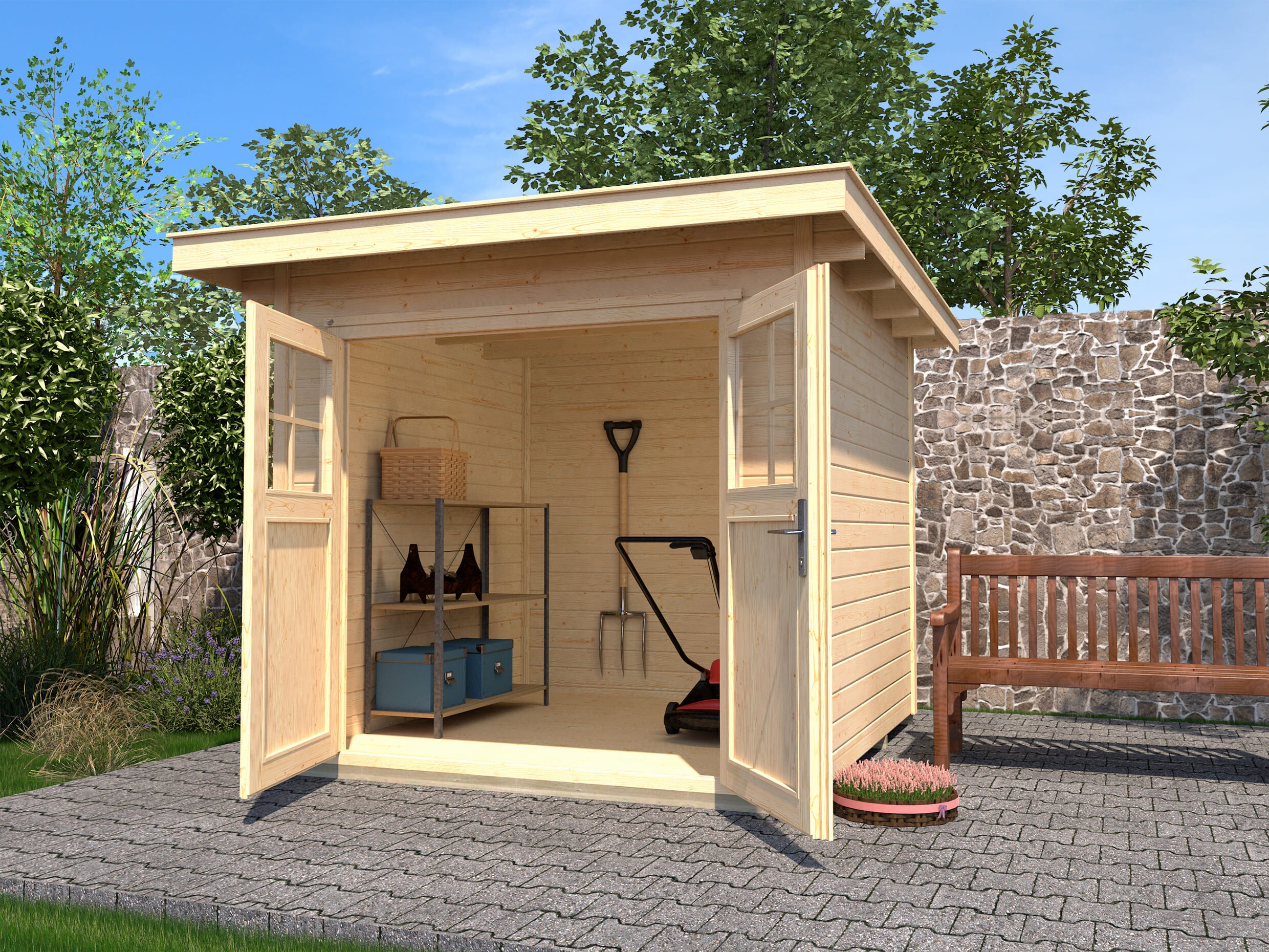 Gartenhaus 179 Gr.3, natur, 28 mm 