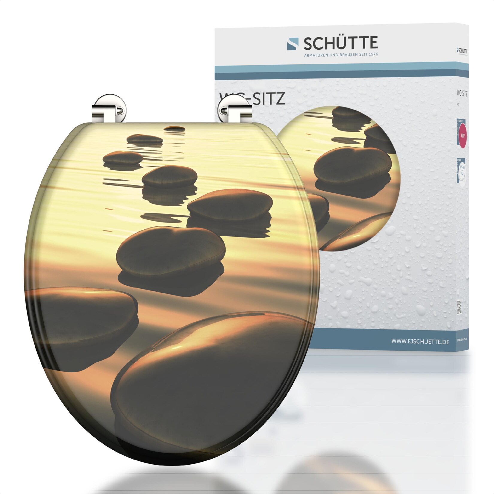 Schütte WC-Sitz "Sea Stone" MDF-Holzkern