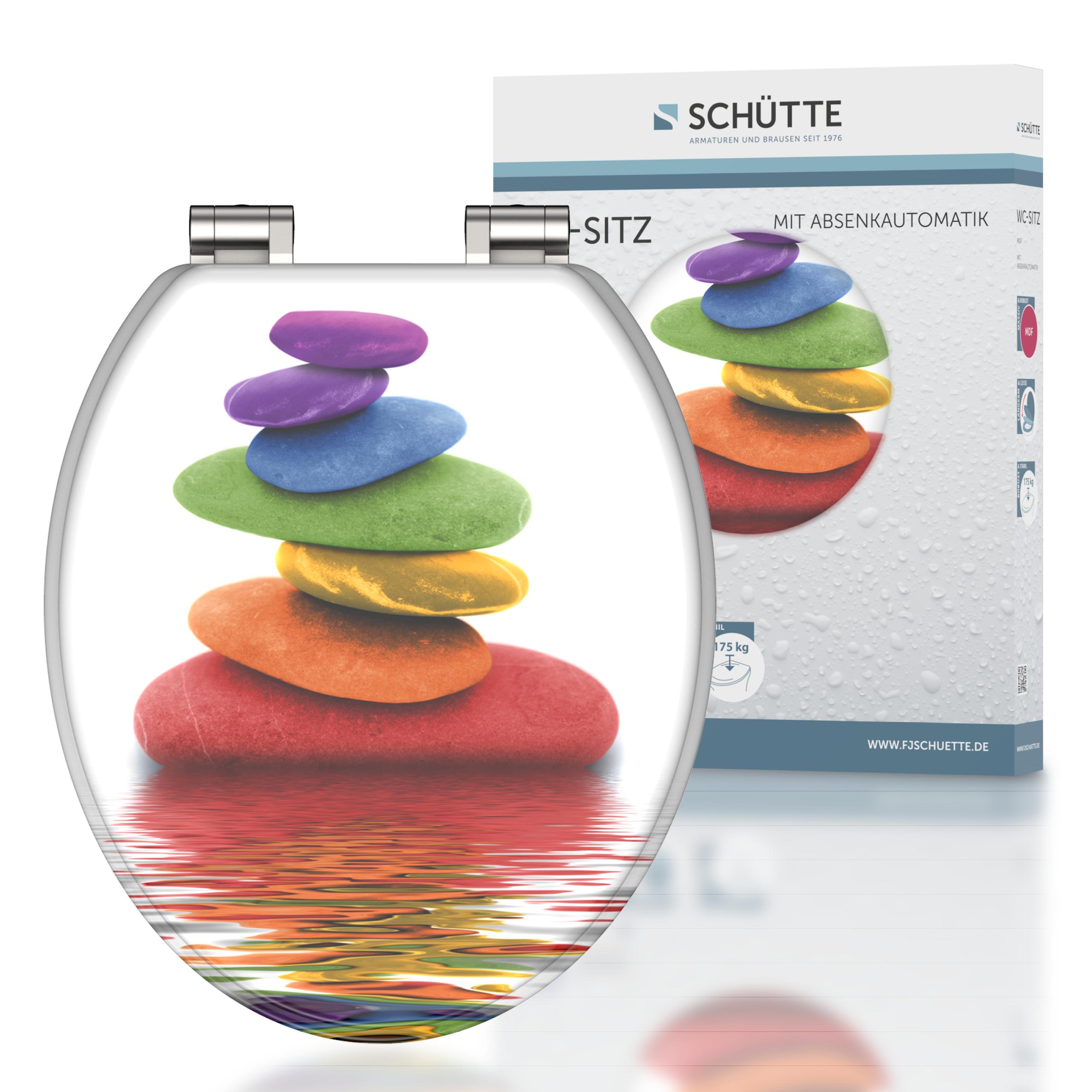 SCH&Uuml;TTE MDF WC-Sitz COLORFUL STONES, mit Absenkautomatik 