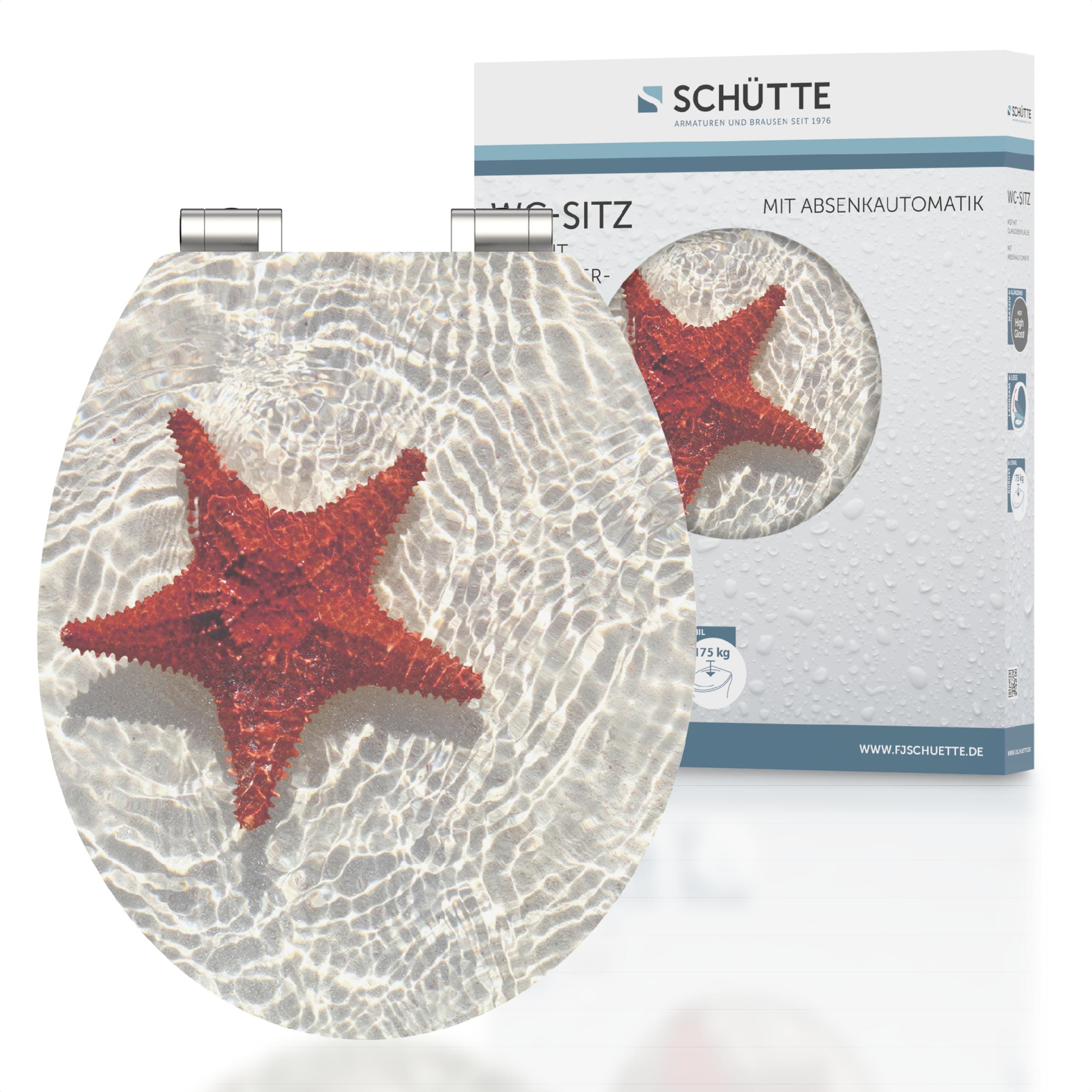 SCH&Uuml;TTE MDF HG WC-Sitz RED STARFISH, mit Absenkautomatik 