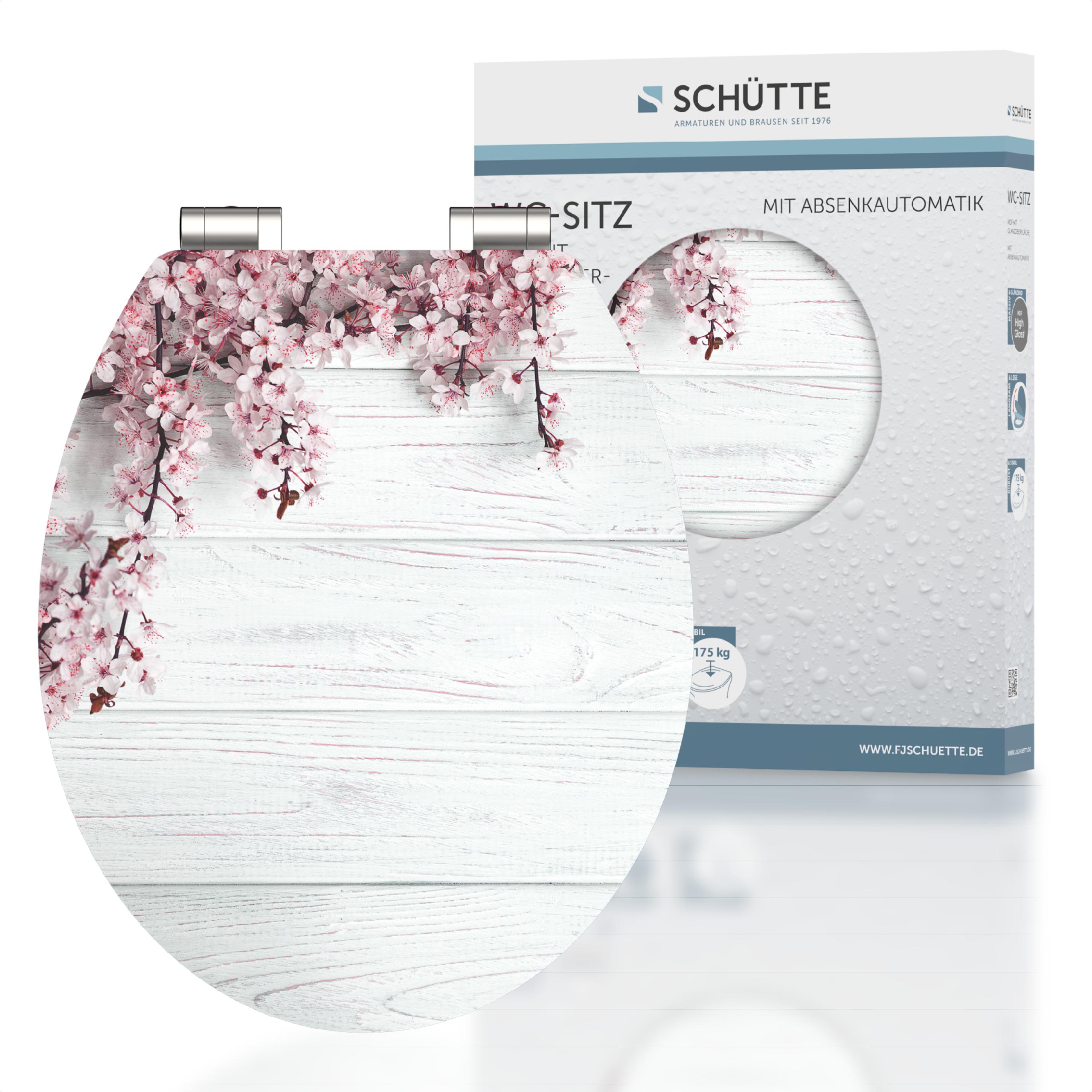SCH&Uuml;TTE MDF HG WC-Sitz FLOWERS AND WOOD, mit Absenkautomatik 