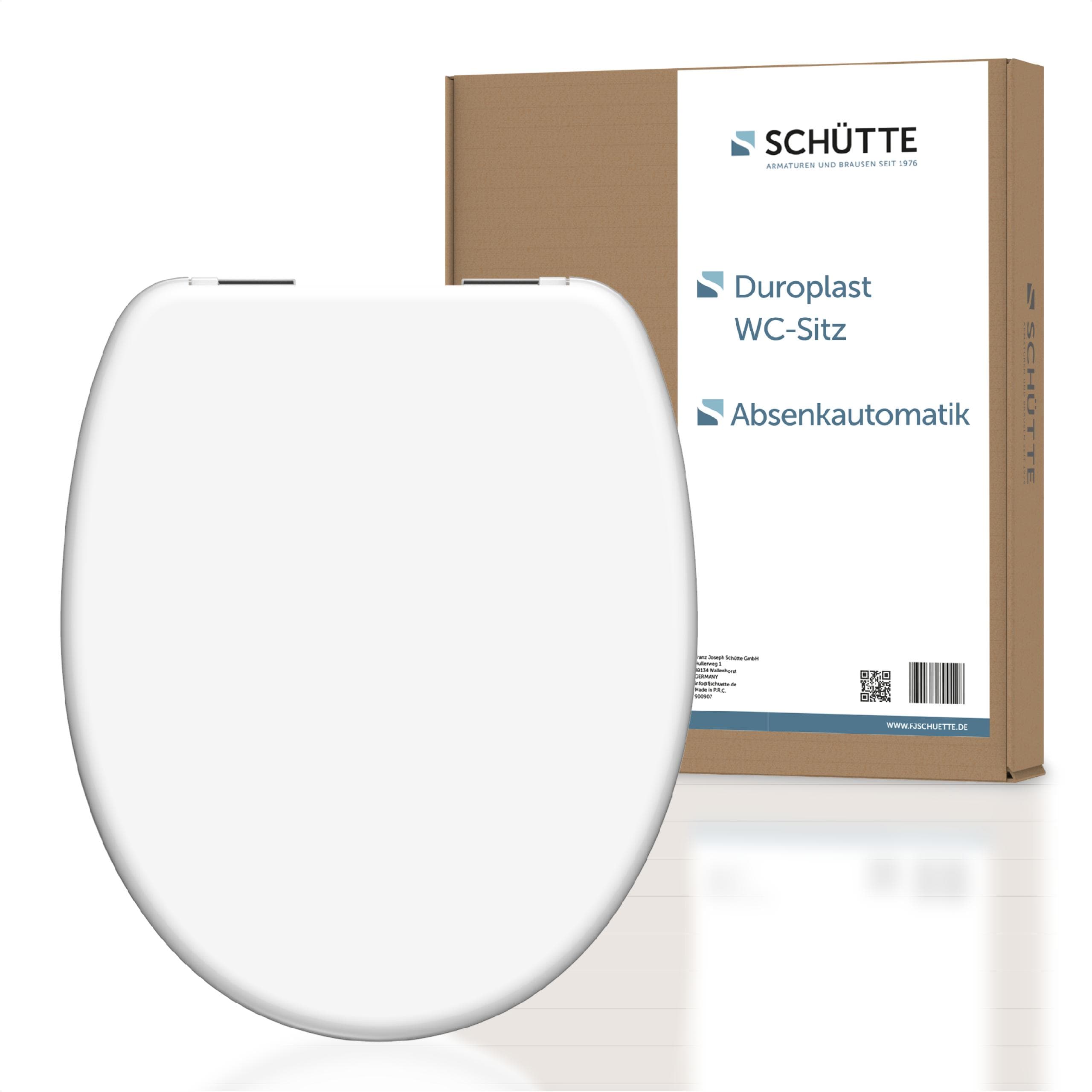 SCH&Uuml;TTE Duroplast WC-Sitz WHITE, mit Absenkautomatik 