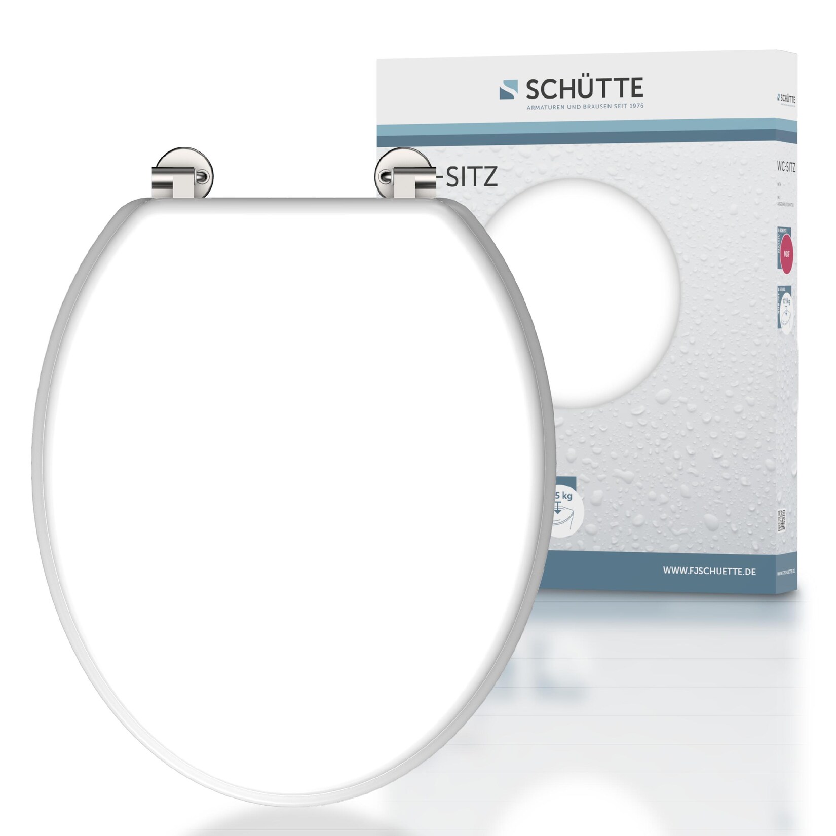 Schütte WC-Sitz weiß Holzkern